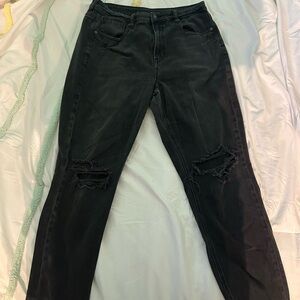 American Eagle Black Skinny Distressed Jeans